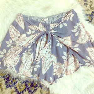 Purple Floral Novelty Shorts